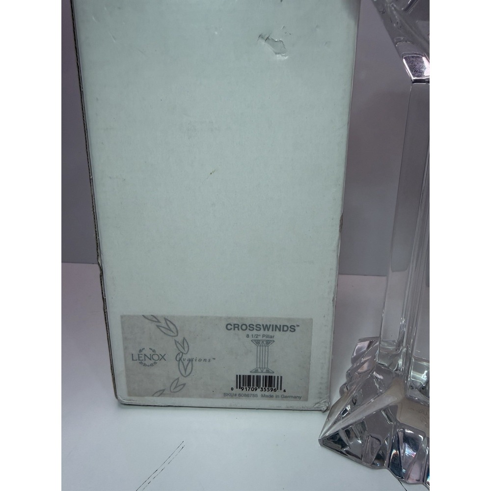 Lenox Ovations Crosswinds 8.5" Crystal Pillar Holder Germany w/ Box SKU 6086755 - Picture 2 of 6